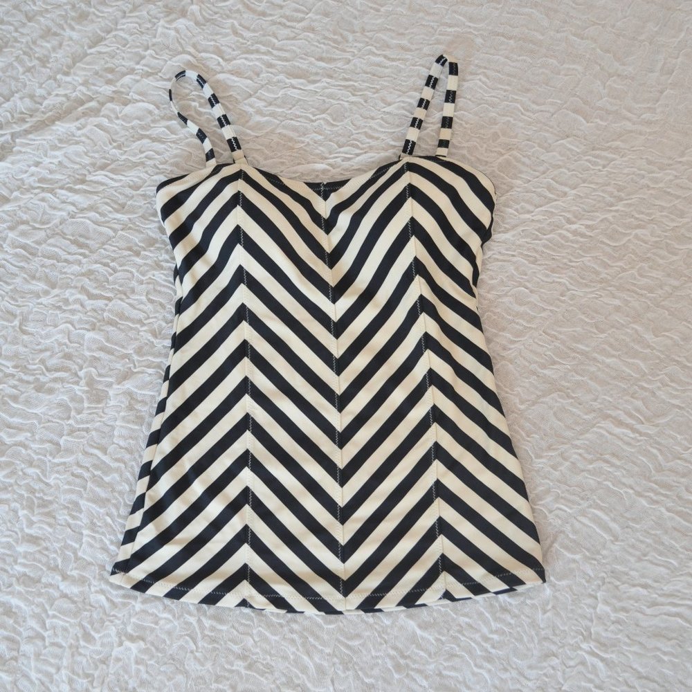 Downeast Basics Chevron Tankini Swimsuit Top